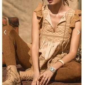 Spell & Gypsy Muwala Top Blouse Medium NWOT